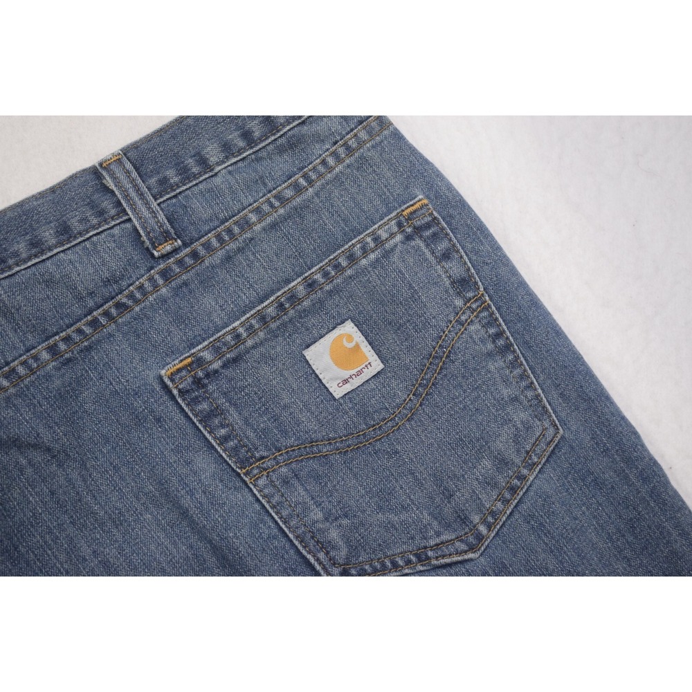 Carhartt Relaxed Fit Straight Leg Denim Blue Jeans Workwear Mens Size 48 x 30